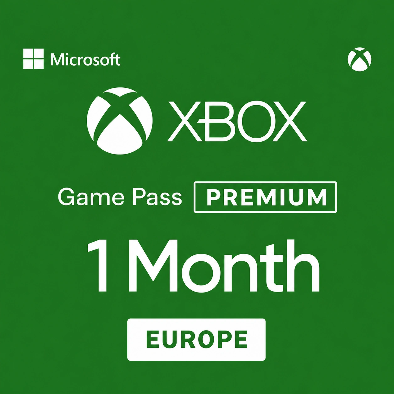 XBOX Game Pass Premium - 1 Month Subscription Card EU